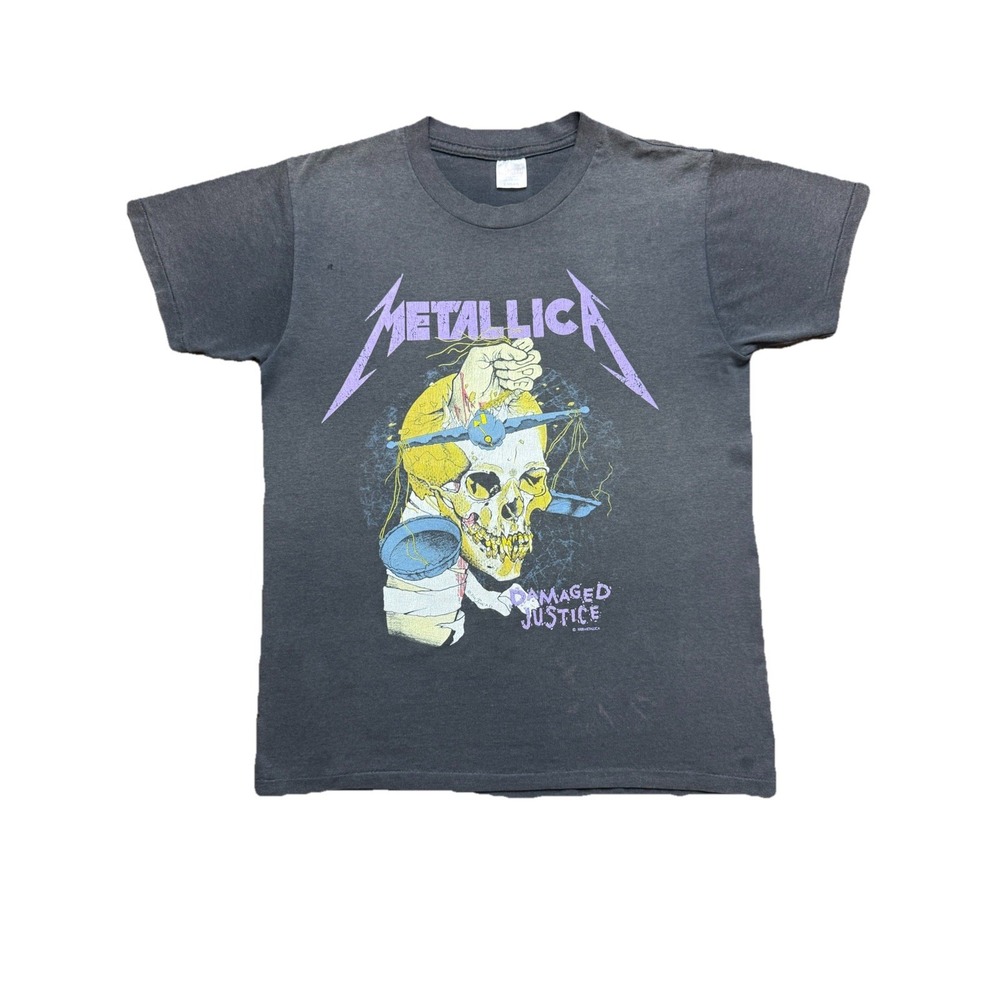 Metallica Vintage 80s Damaged Justice 1988 Tour Pushead Mens Large Single Stitch